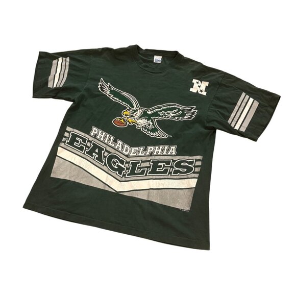Vintage 1995 Salem Sportswear Philadelphia Eagles Double Sided AOP T-Shirt 2XL - Picture 4 of 7